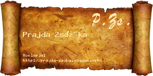 Prajda Zsóka névjegykártya